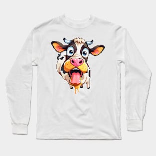 Funny Milk Cow Long Sleeve T-Shirt